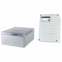 Распаячная коробка ОП 240х195х90мм²  прозрач. крышка, IP44, кабельные ввода d28-3 шт., d37-2 шт. |  код. SQ1401-1275 |  TDM